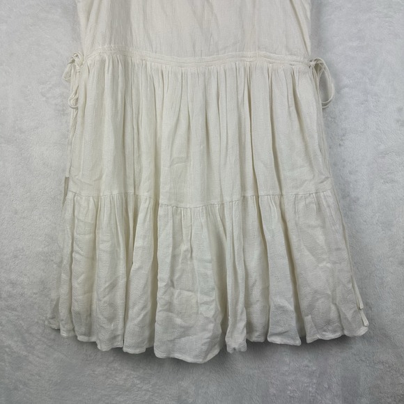 Stolen Hearts Womens‎ Top Shirt Large White sleeveless Side Tie Adjustable Linen - Picture 15 of 16